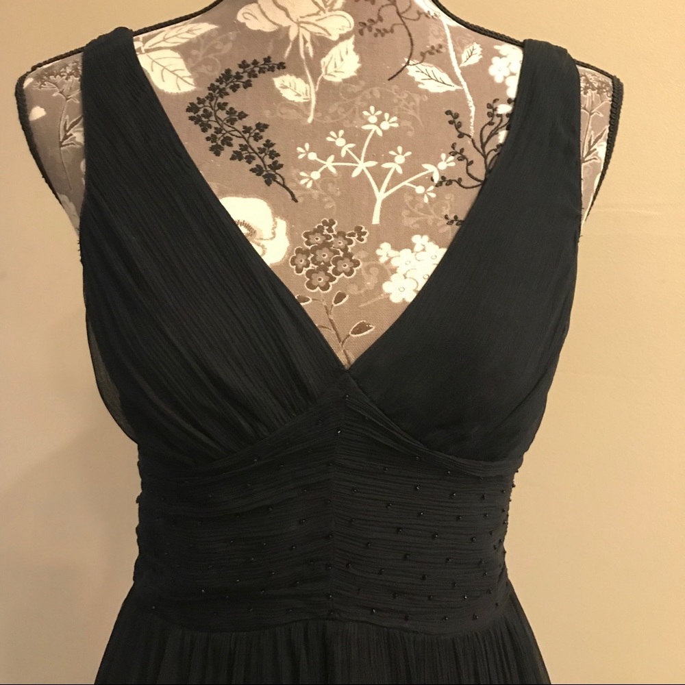 Express black silk chiffon cocktail dress